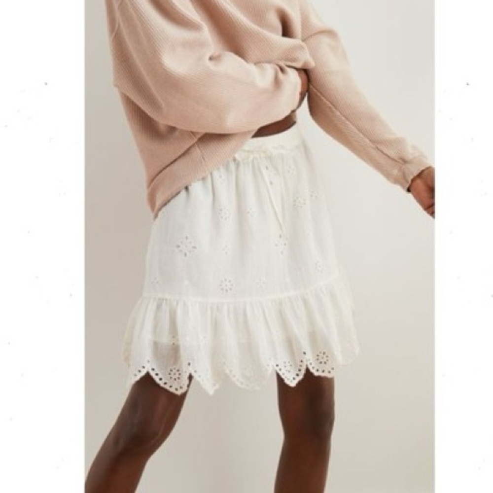 Aerie White Eyelet Lace Fairy‎ Skirt Size Large